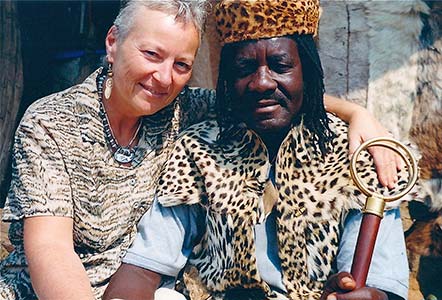 Barbara with Mandaza inZimbawe